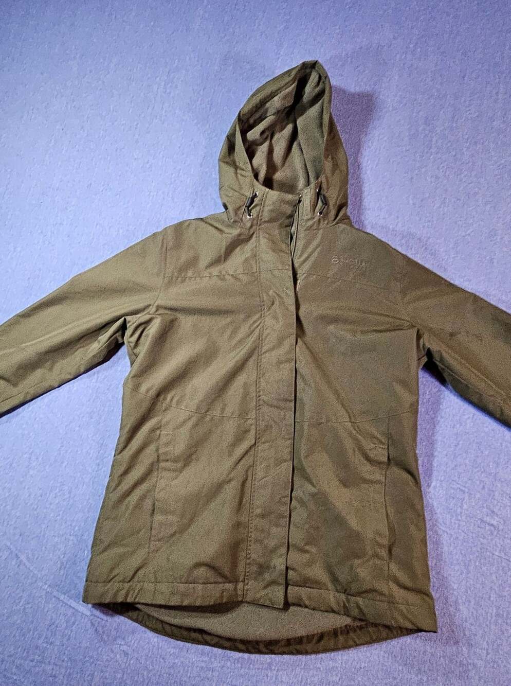 Magellan Outdoors Women's Olive Green Hooded Fleece Lined Jacket Coat